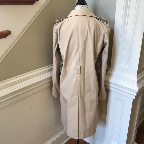 JCREW 2011 Icon Trench Coat Womens 0 6 Khaki Beige Water Repellent H5852 NEW - Picture 10 of 13